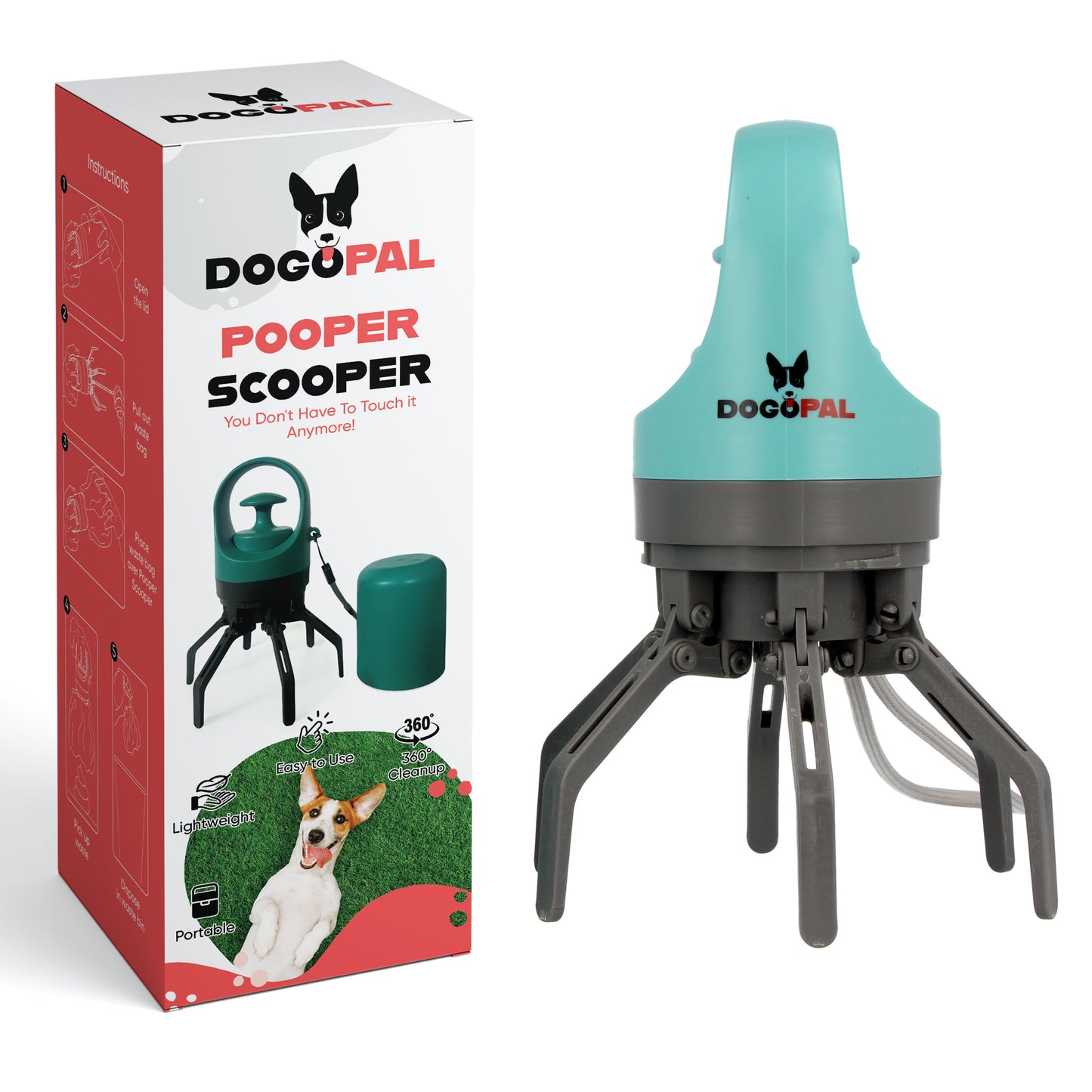 DOGOPAL Refill Bags for Pooper scooper (10 rolls of Poop Bags for LARGE, MEDIUM and 360 DOGOPAL Pooper Scooper)