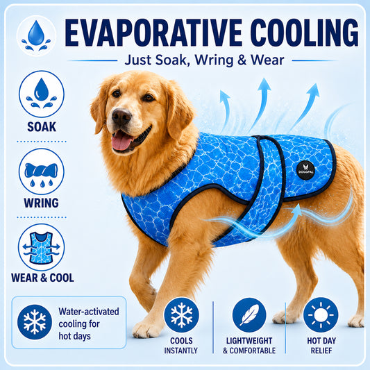 DOGOPAL Dog Cooling Vest for Dogs, Water-Activated UV Sun Protection for Hot Weather
