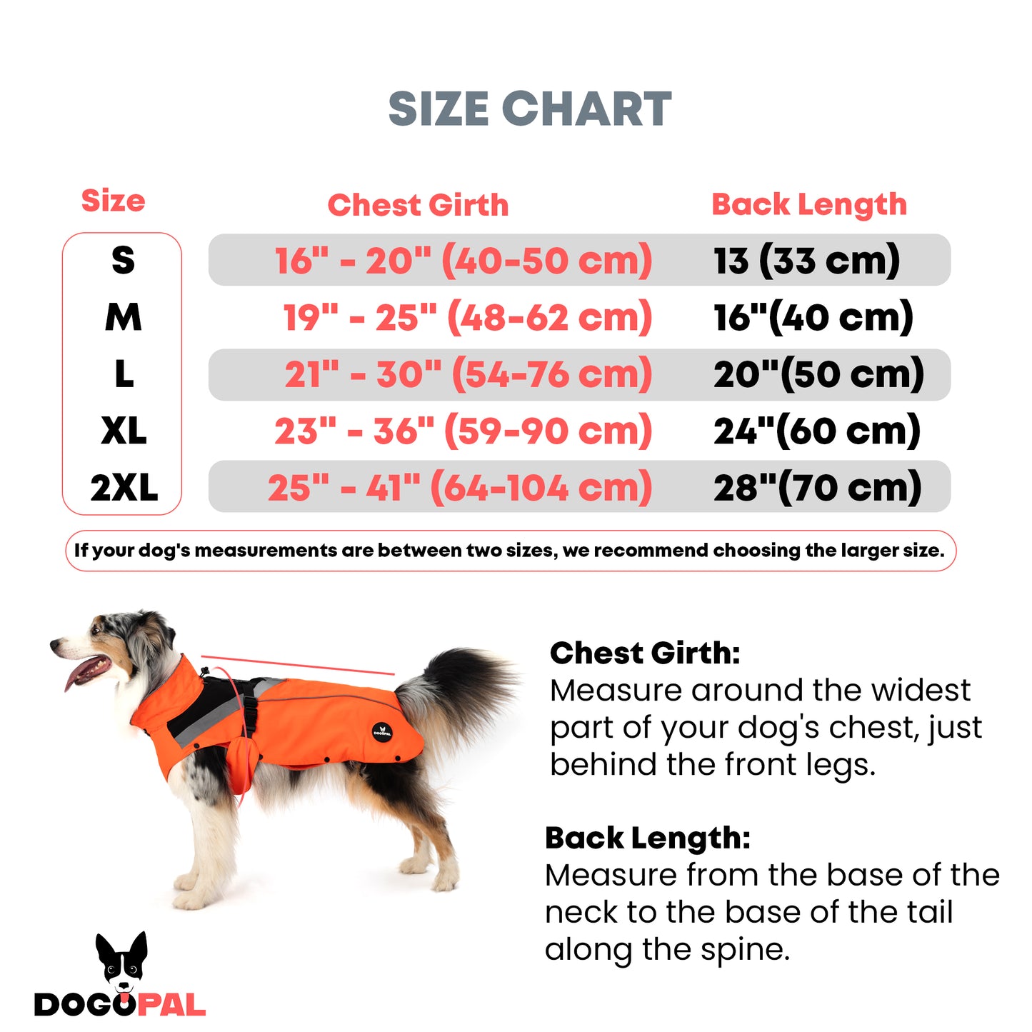 DOGOPAL All-Season Dog Coat with Removable Fleece - – Waterproof Dog Raincoat for Small & Large Dogs