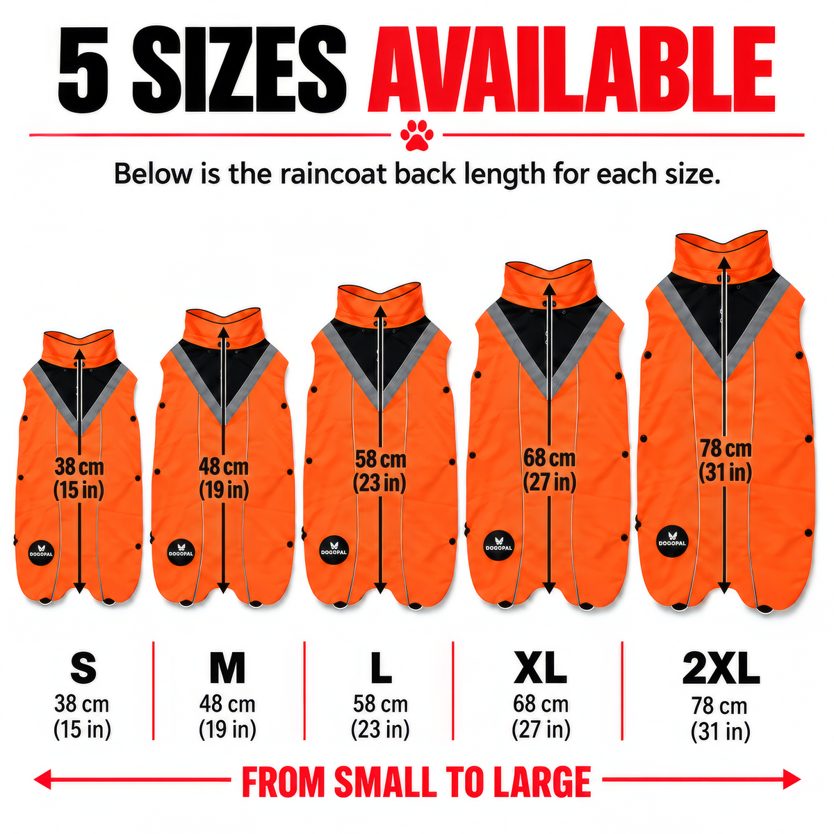 DOGOPAL All-Season Dog Coat with Removable Fleece - – Waterproof Dog Raincoat for Small & Large Dogs