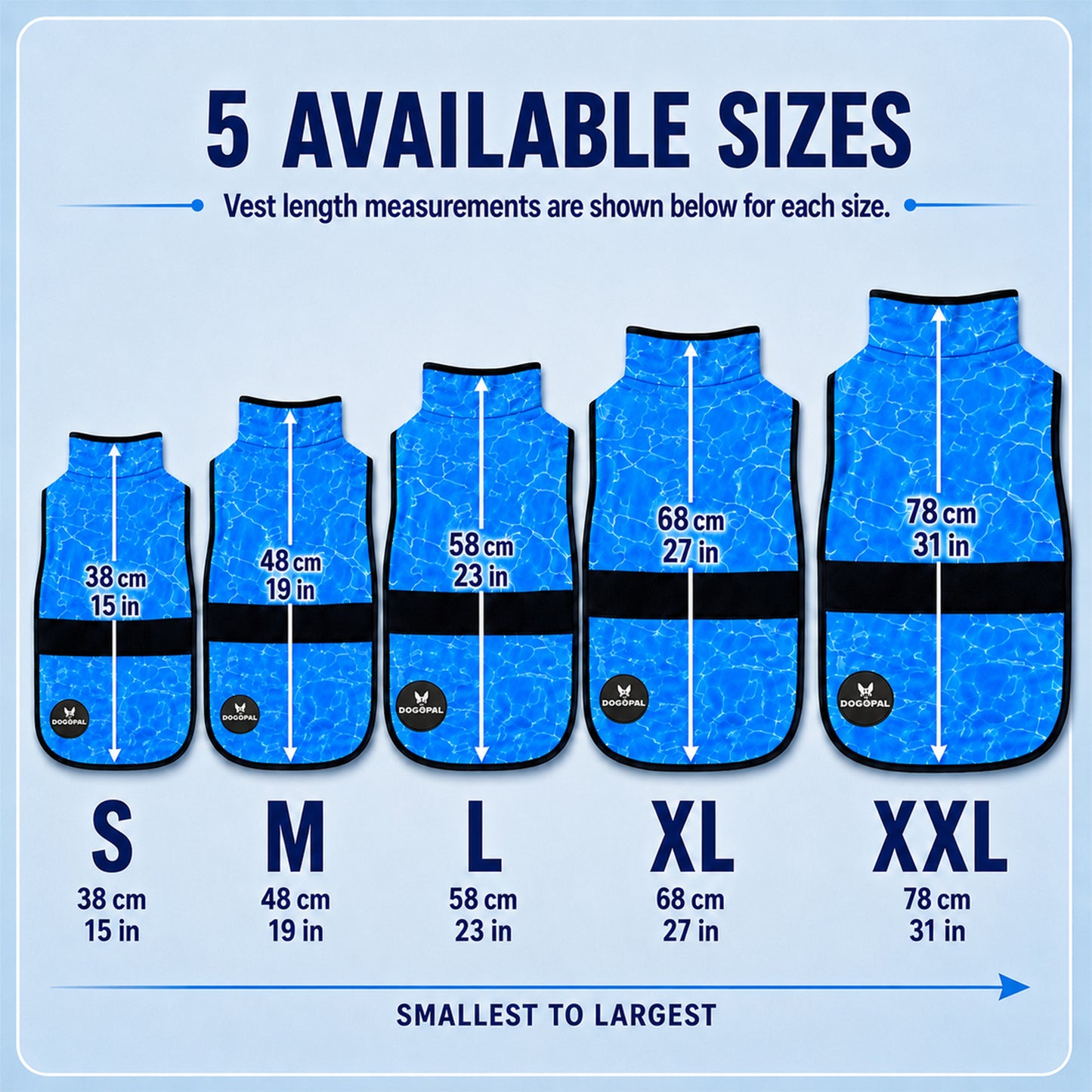 DOGOPAL Dog Cooling Vest for Dogs, Water-Activated UV Sun Protection for Hot Weather