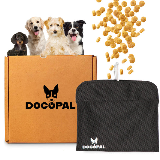 DOGOPAL Dog Treat Pouch – Treat Pouches for Pet Training - Dog Walking and Travel Accessories - Easy One-Handed Access to Treats from the Bag