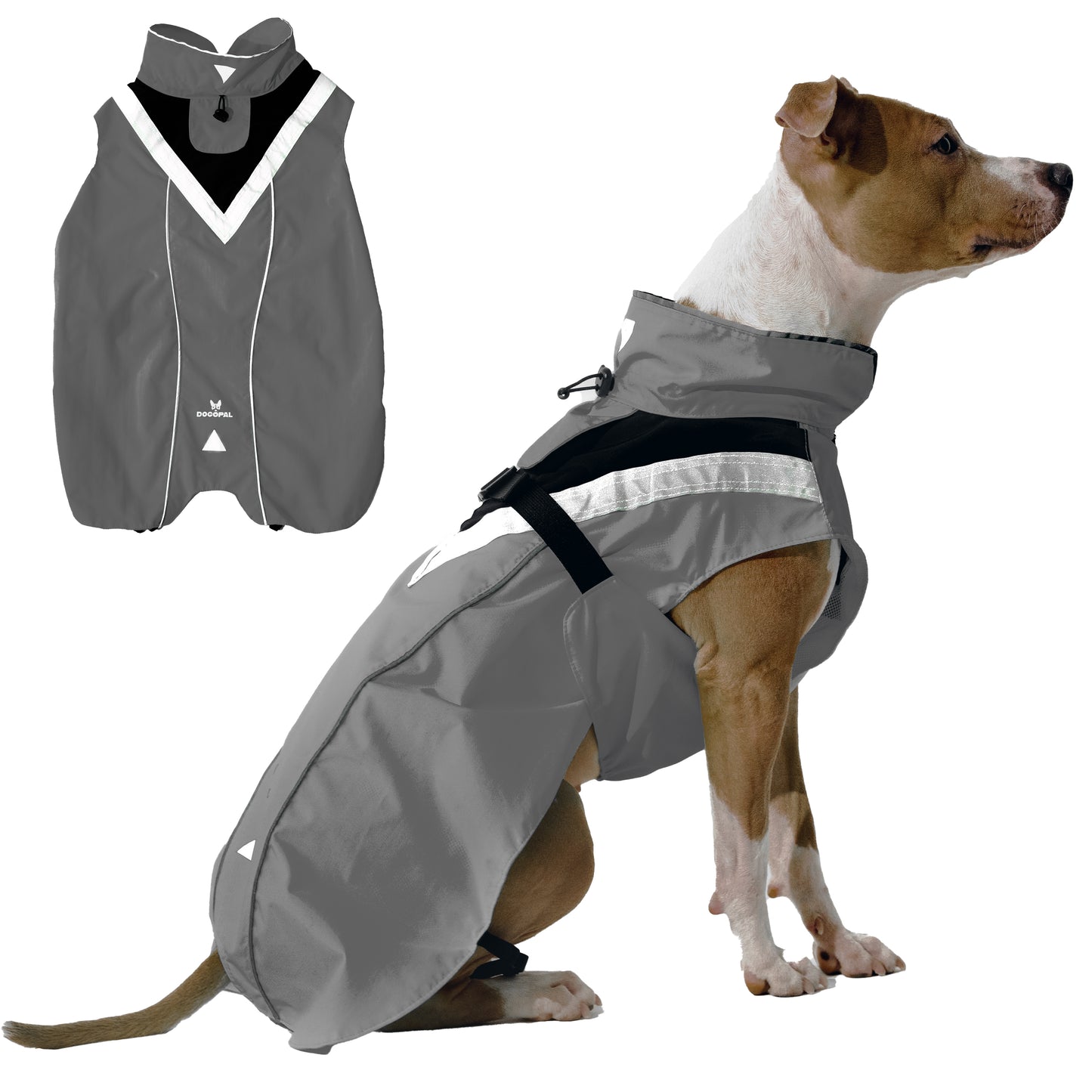 DOGOPAL Dog Raincoat- Reflective and Waterproof - for Small, Medium and Large Dogs