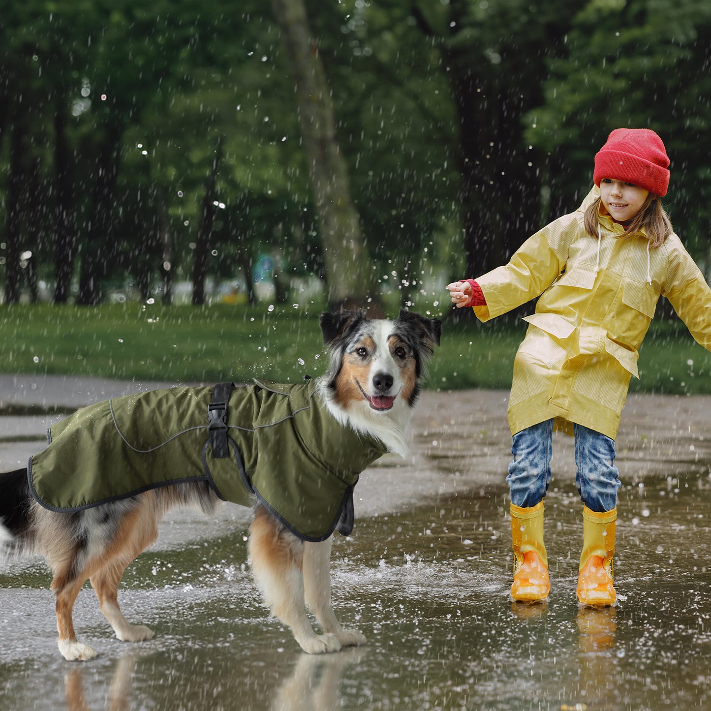 DOGOPAL Waterproof Dog Coat for Cold Weather, for Small, Medium, and Large Dogs - Windproof Breathable