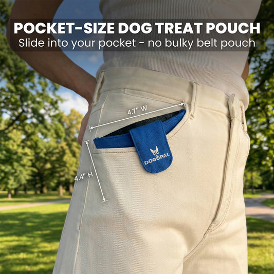 DOGOPAL Dog Treat Pouch for Training, Compact Pocket Treat Pouch with Magnetic Closure, Slim Dog Treat Bag and Treat Holder for Walks
